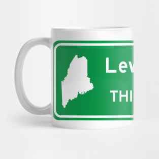 Lewiston, Maine Highway Exit Sign Mug